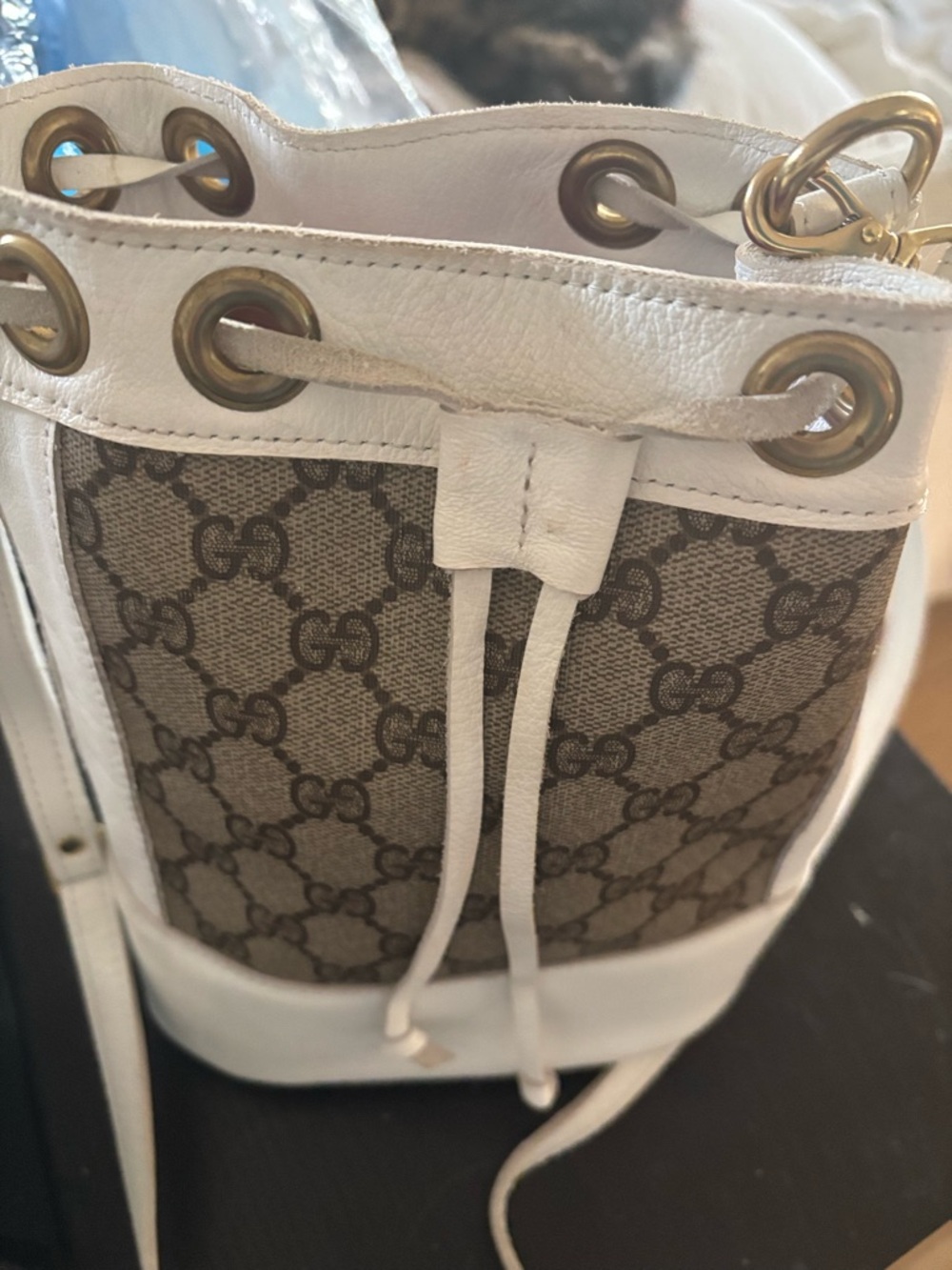 Vintage Boho Drawl string bag
